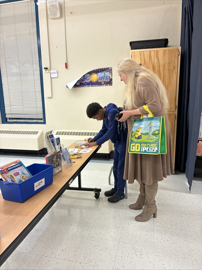Family at Literacy Night event