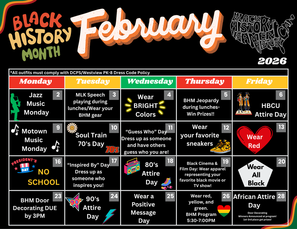 Black History Calendar