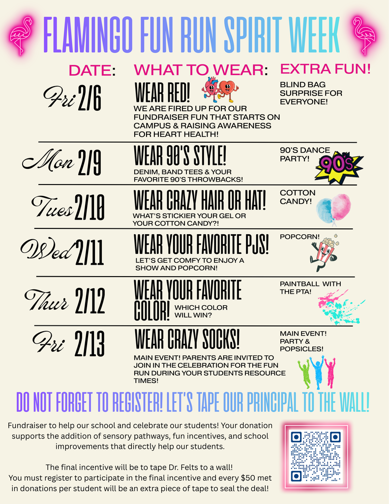 Flamingo Fun Run Spirit Week