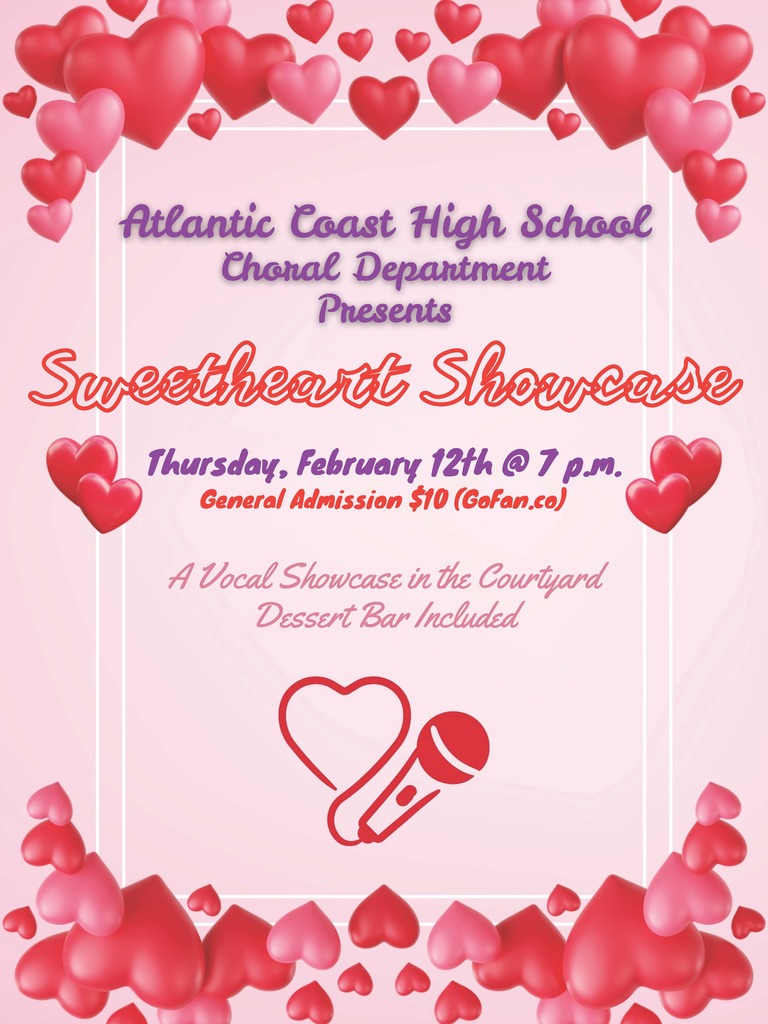 ACHS Choral Sweetheart Showcase 2/12 at 7pm. See post for more details.
