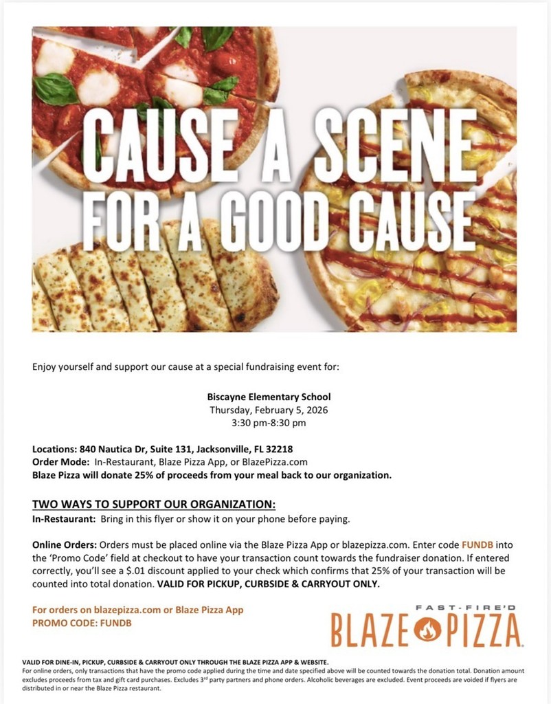 Use the flyer BLAZE PIZZA