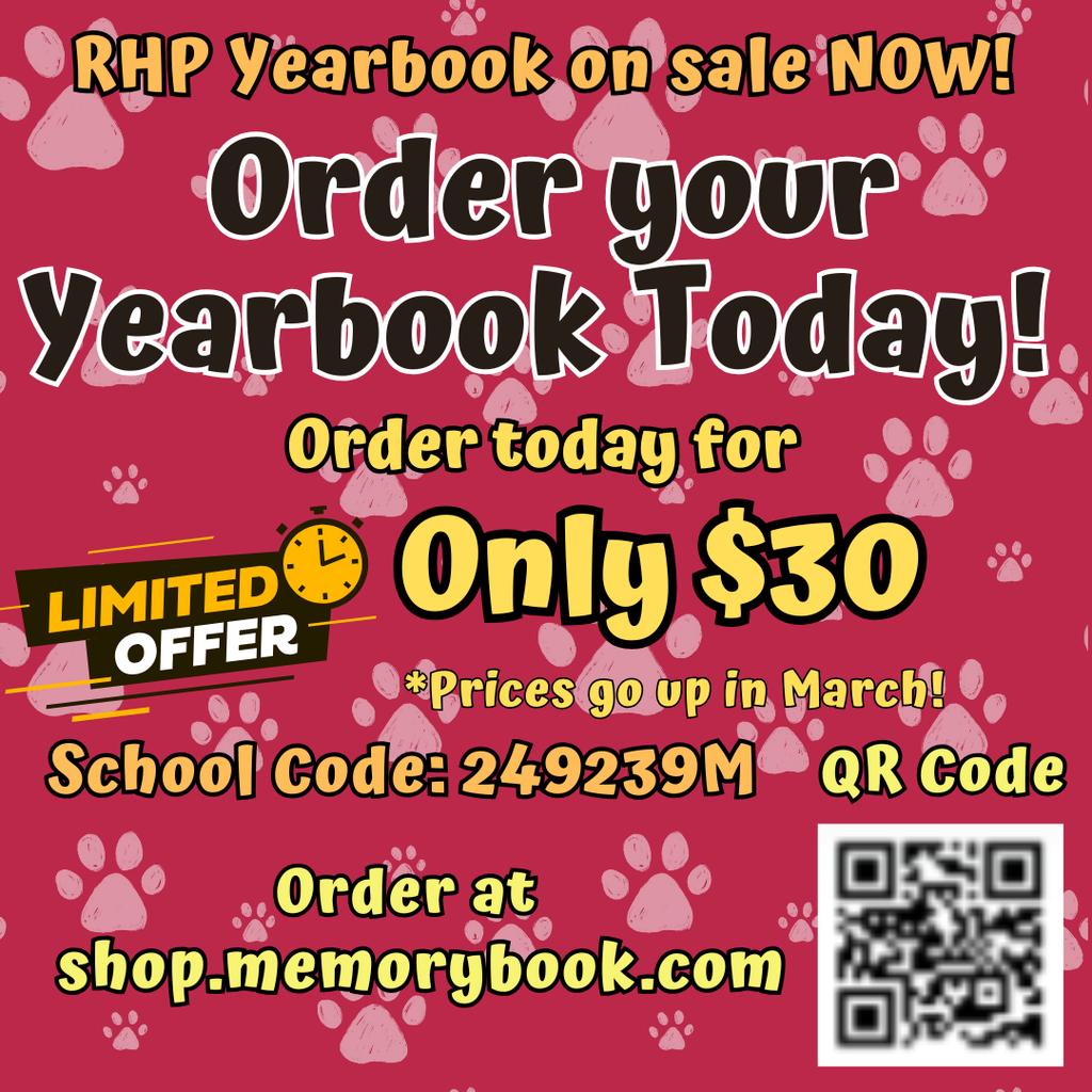 Yearbooks are ON SALE NOW!