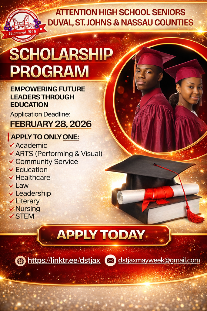 Delta Sigma Theta Scholarship DEADLINE EXTENDED to 2/28/26. See post for details.
