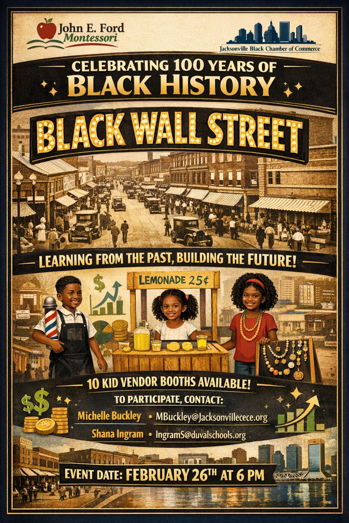 Black Wall Street Flyer celebrating 100 years of Black History