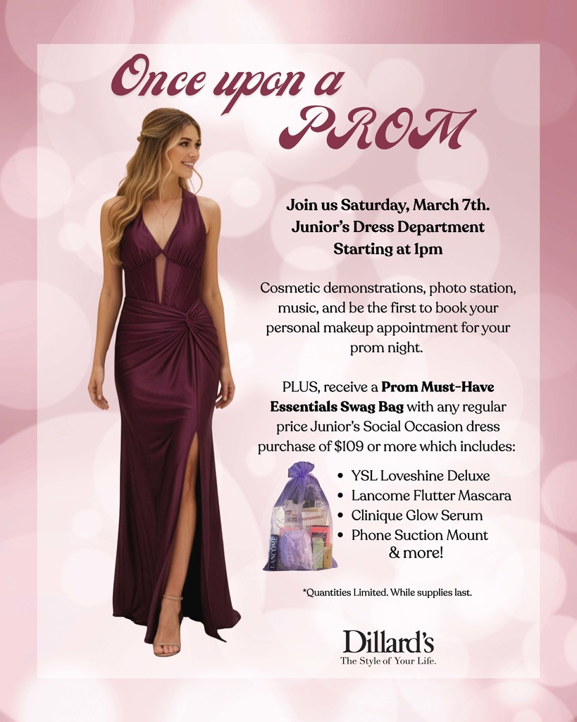 Once Upon a Prom at Dillard's. See post for details.