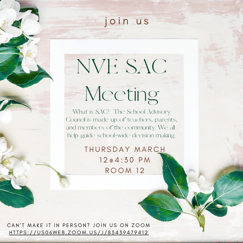 Join us NVE SAC meeting