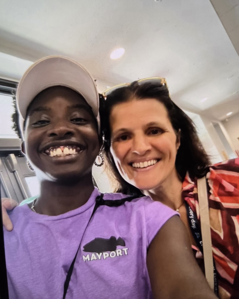 Ms. Drexler (right) and a Mayport MS student