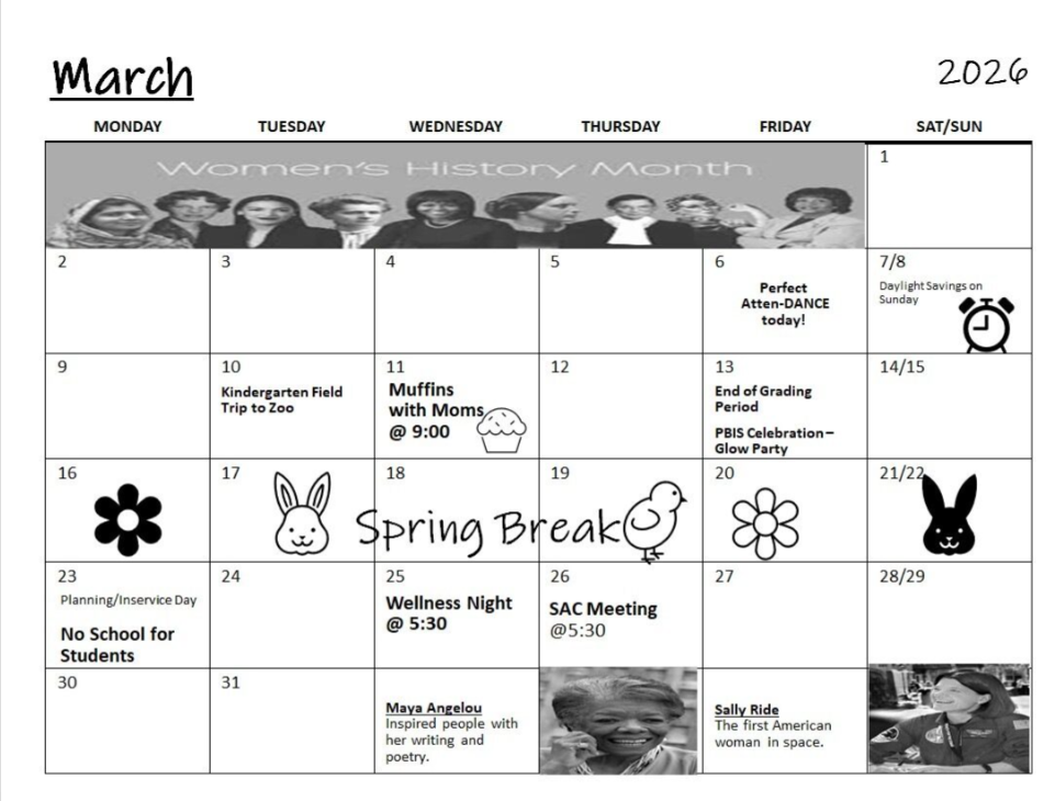 March Calendar 