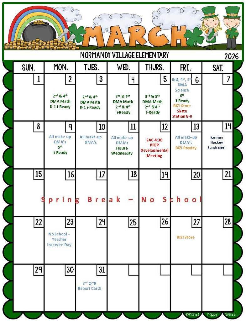 March calendar