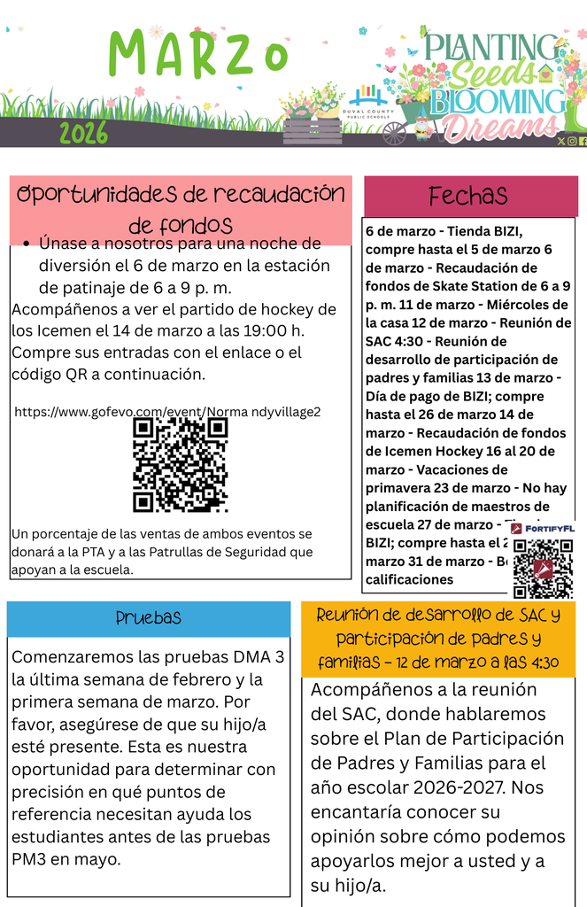 Marzo newsletter 2 spanish