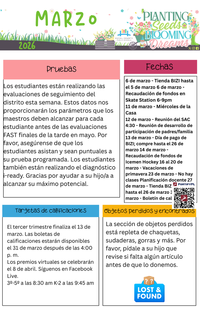 Marzo newsletter 1 spanish