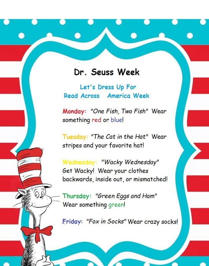 Dr. Seuss Week activities