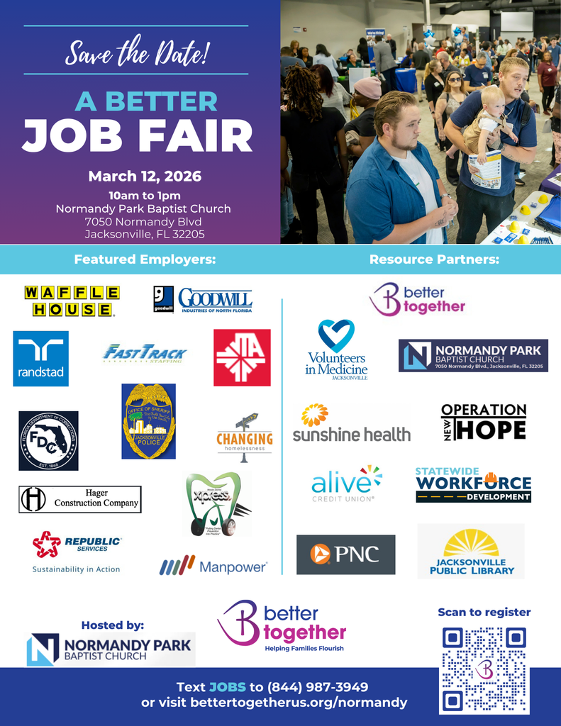 Job Fair Flyer at Normandy Park Baptist Church- March 12th from 10am-1pm