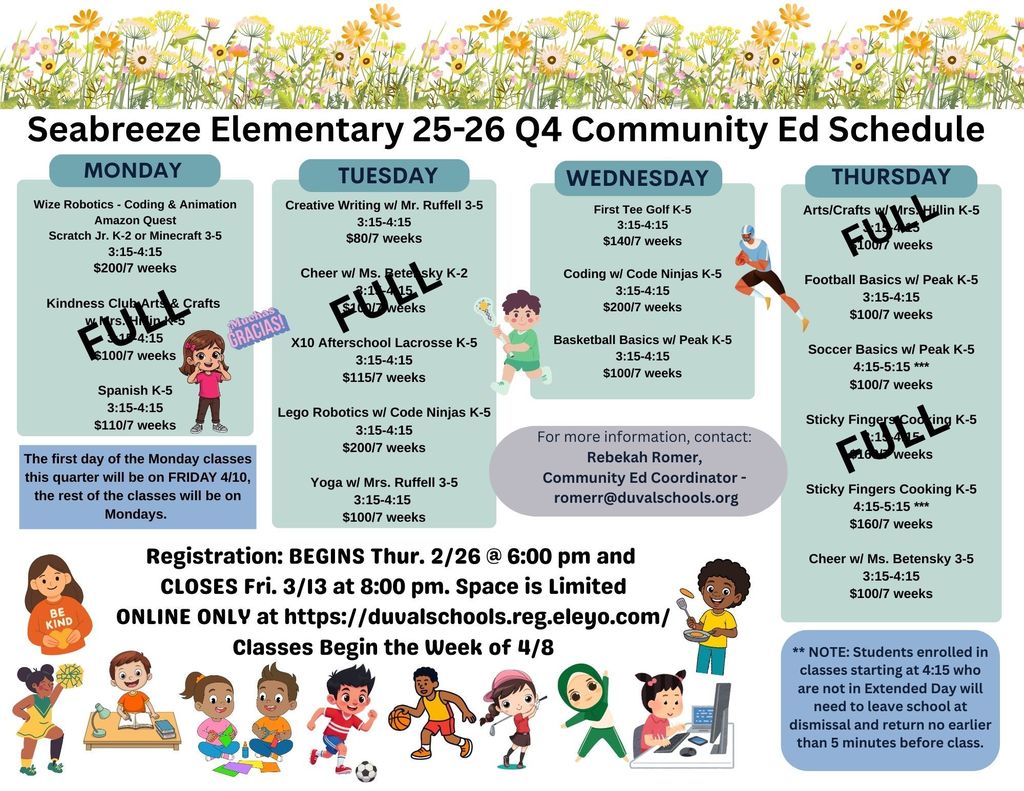 Community Ed Schedule FULL