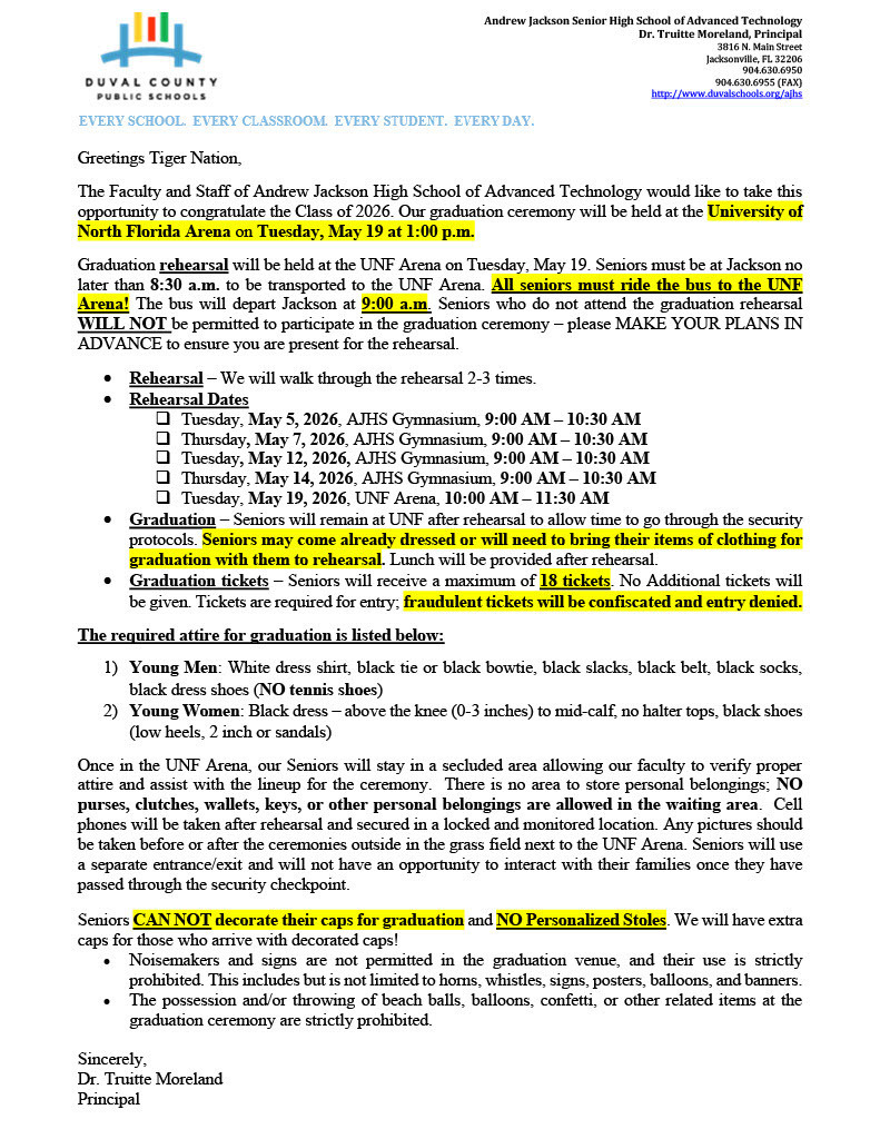 2026 Graduation Letter