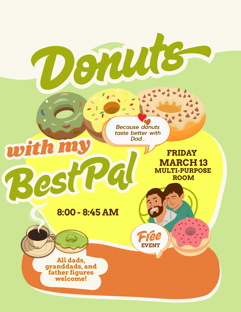Donuts with my Best Pal Flyer. More info on text.