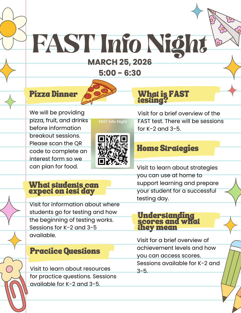 Flyer describing FAST Info Night