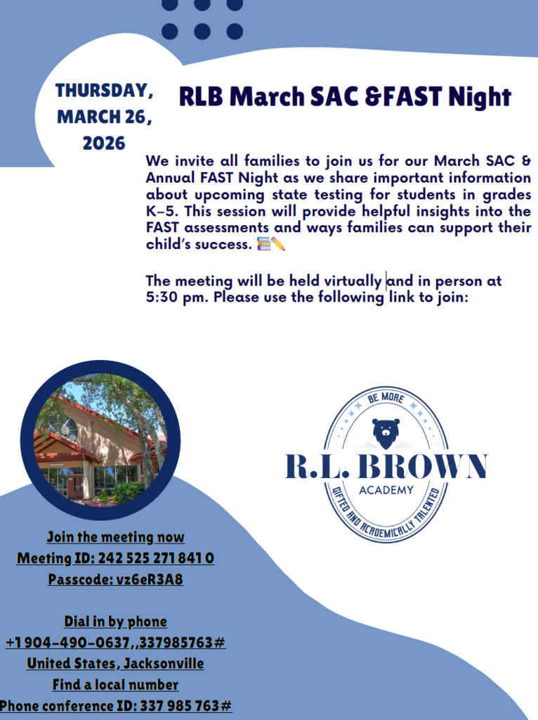 RLB March SAC Meeting & FAST Night