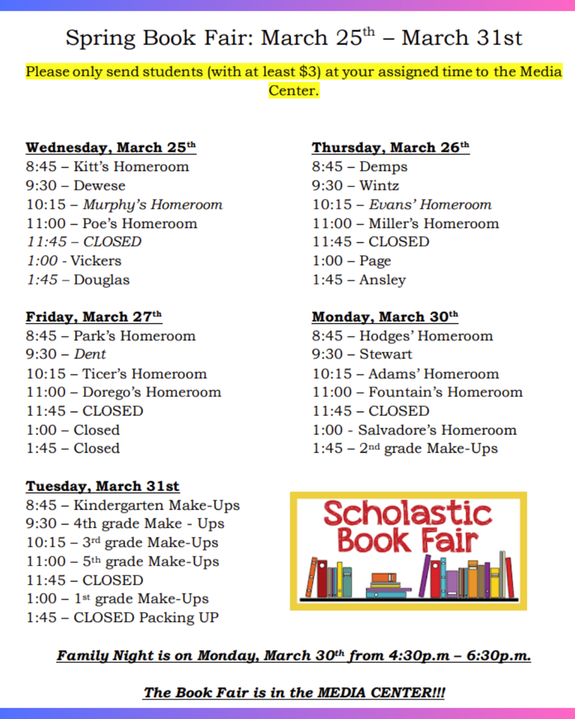 Spring Book Fair