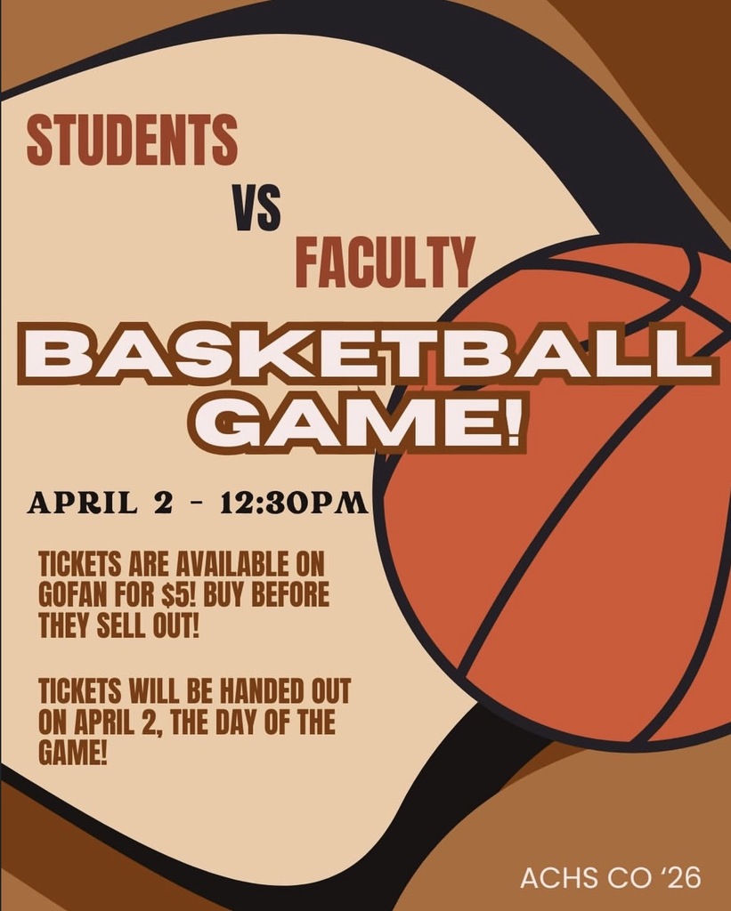 Student vs Teacher Basketball Game on April 2nd. See post for details.