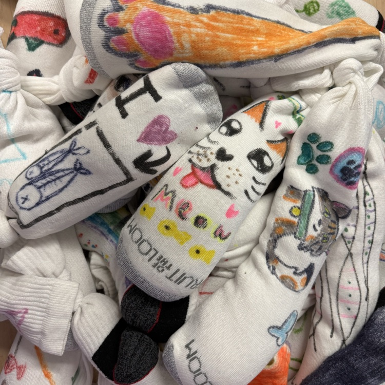 NEHS makes warmers for the Humane Society. 