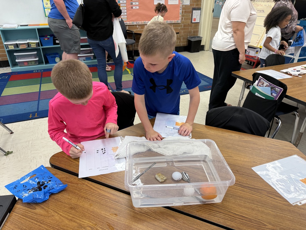 Students experimenting with desity.