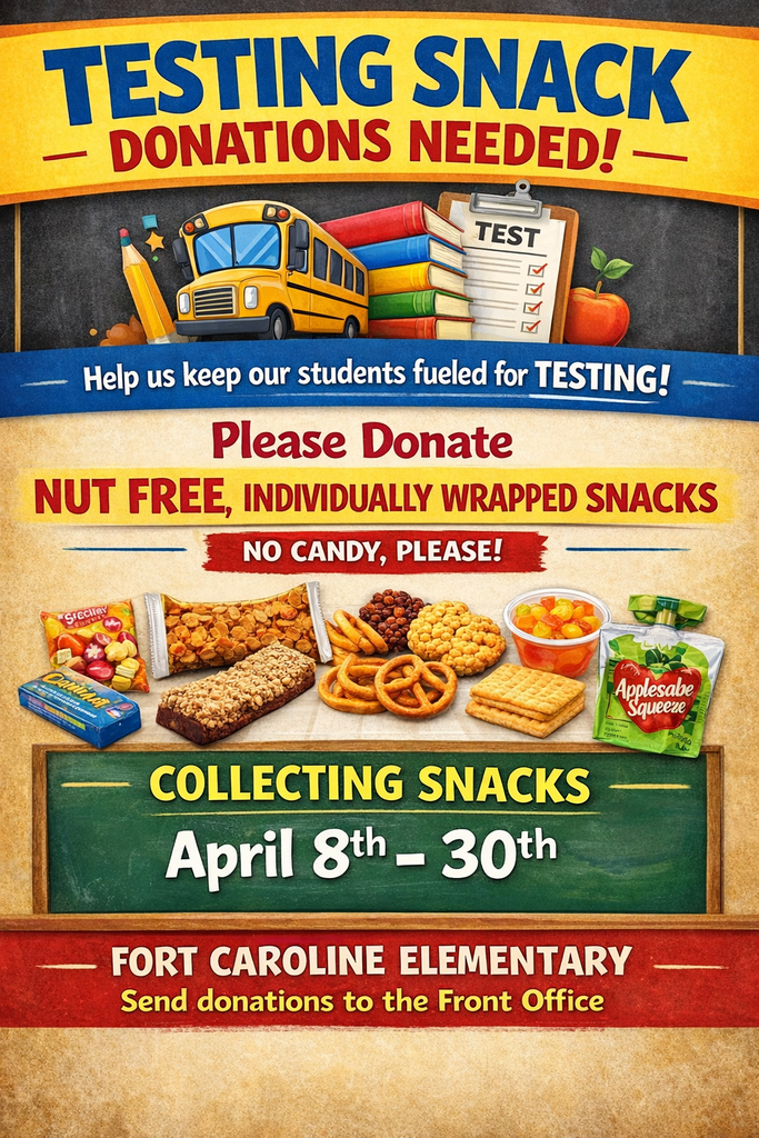 Testing Snacks Donation flyer. More information on post.