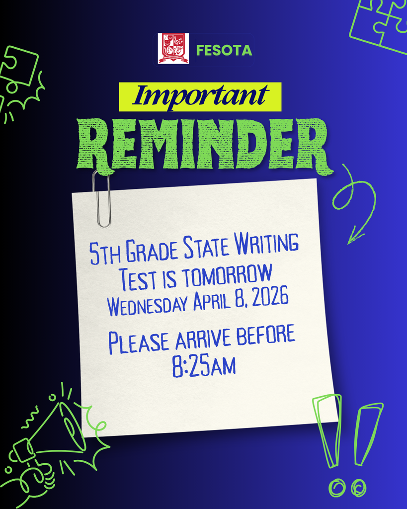 5th State Writing Reminder