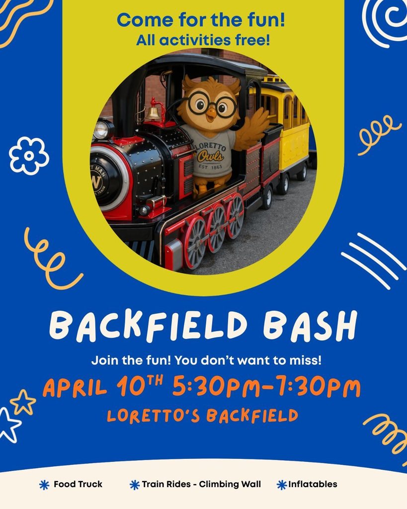 Backfield Bash is this Friday, April 10th from 5:30-7:30.