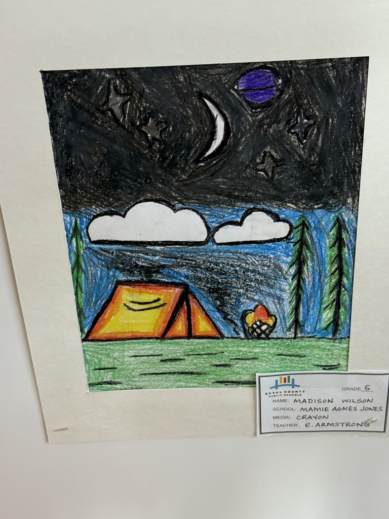 Student art on display at the library 