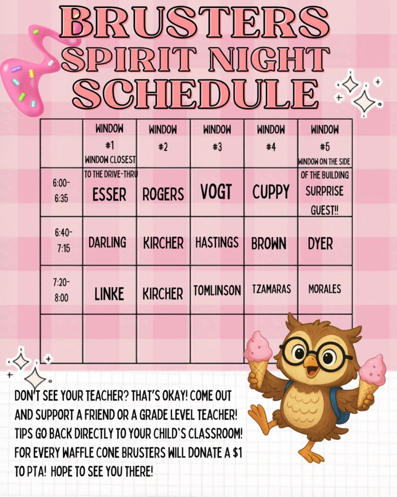 Brusters Spirit Night