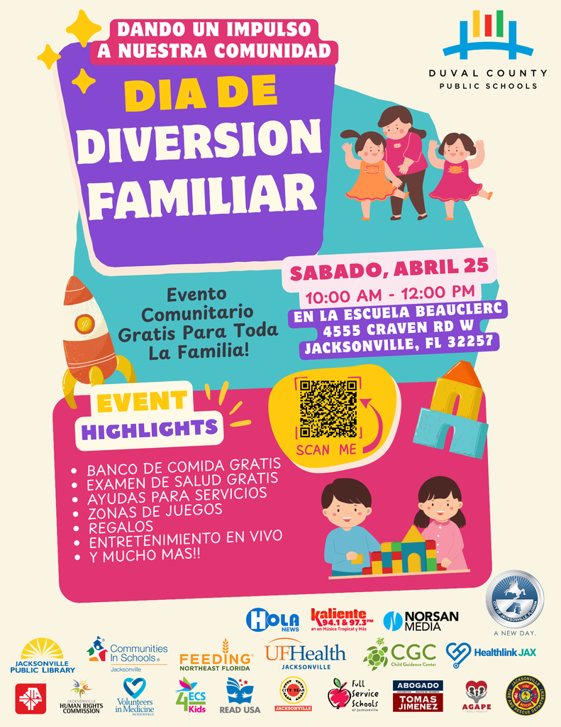 Join us on April 25 from 10am to 12pm at Beauclerc Elementary for a day of family fun! 