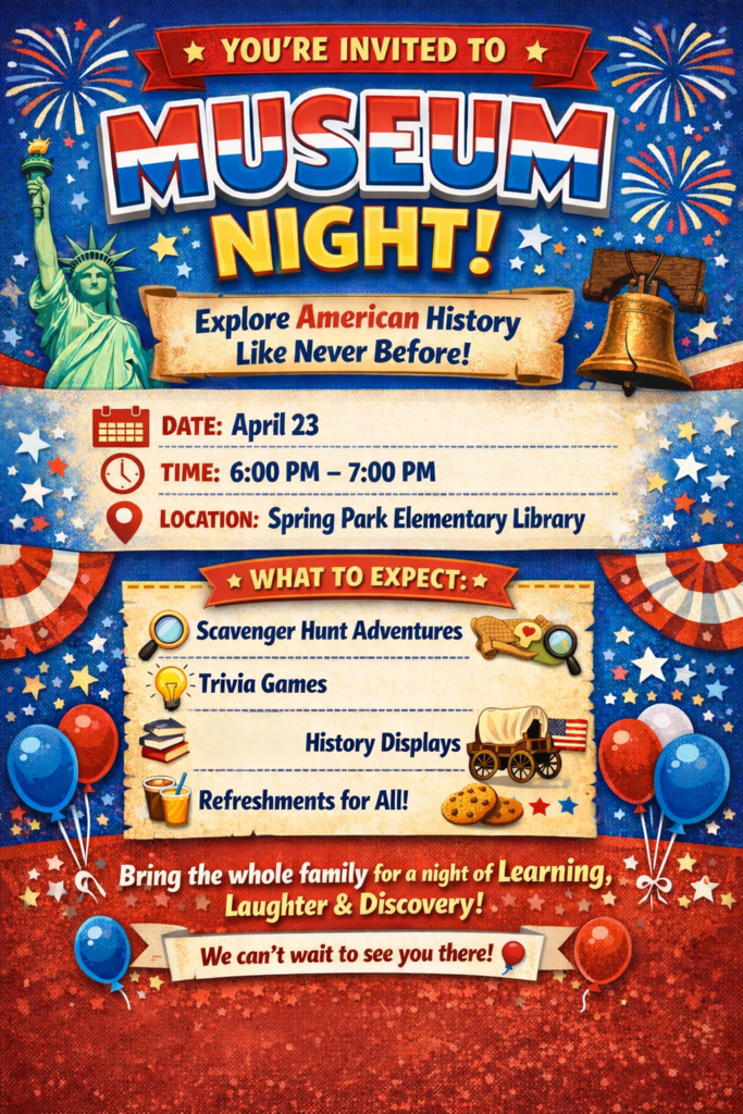 Museum Night - April 23rd - 6pm to 7pm