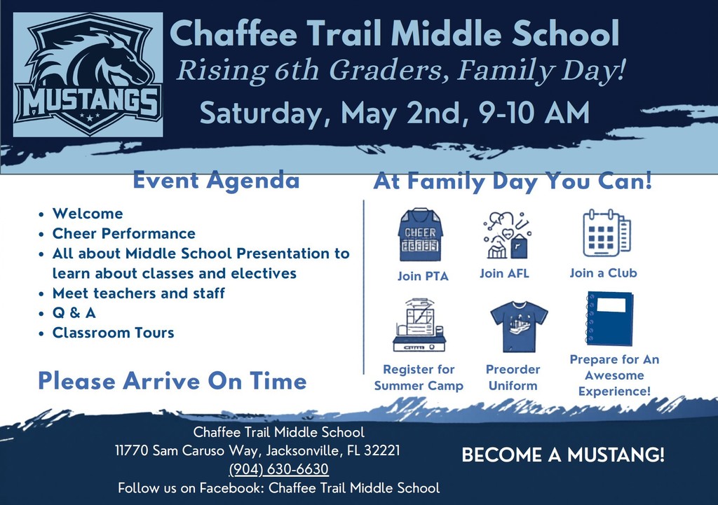 Chaffee Trail Middle School Rising 6th graders Family Day