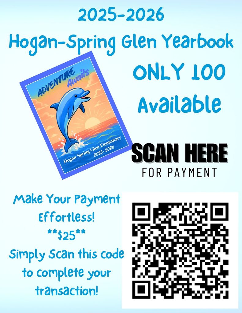 Yearbook QR Code with dolphin picture