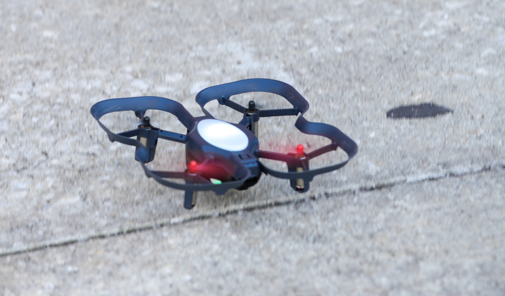 Close-up of drone on the ground