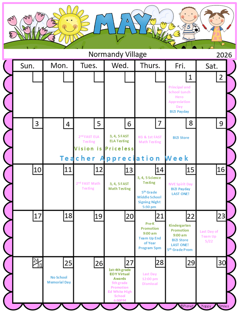 May Calendar