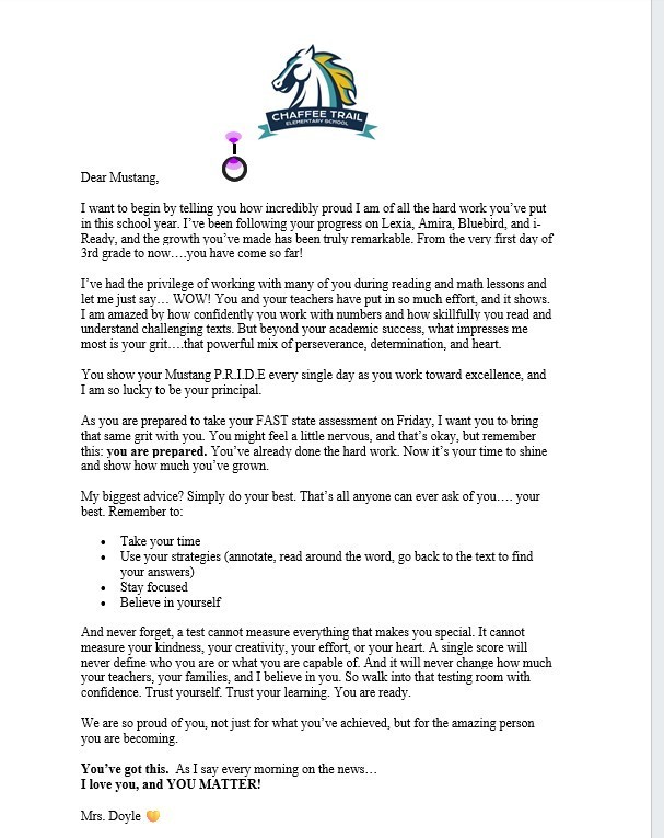 3rd grade letter 