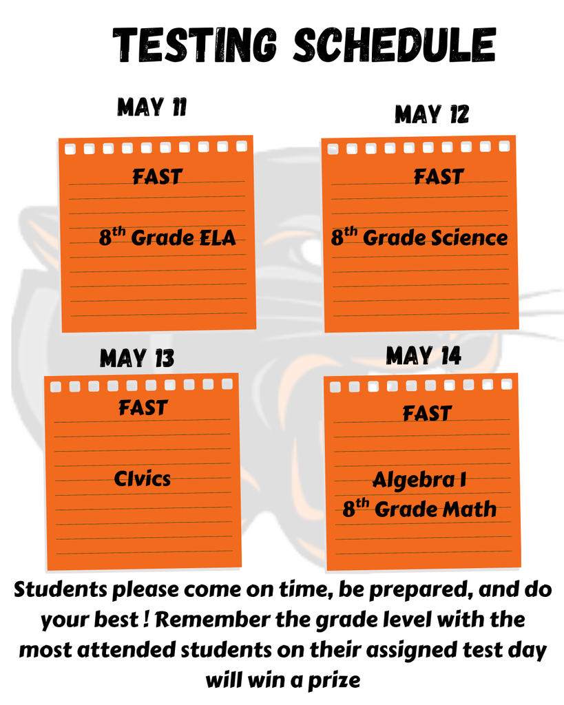 Testing Schedule