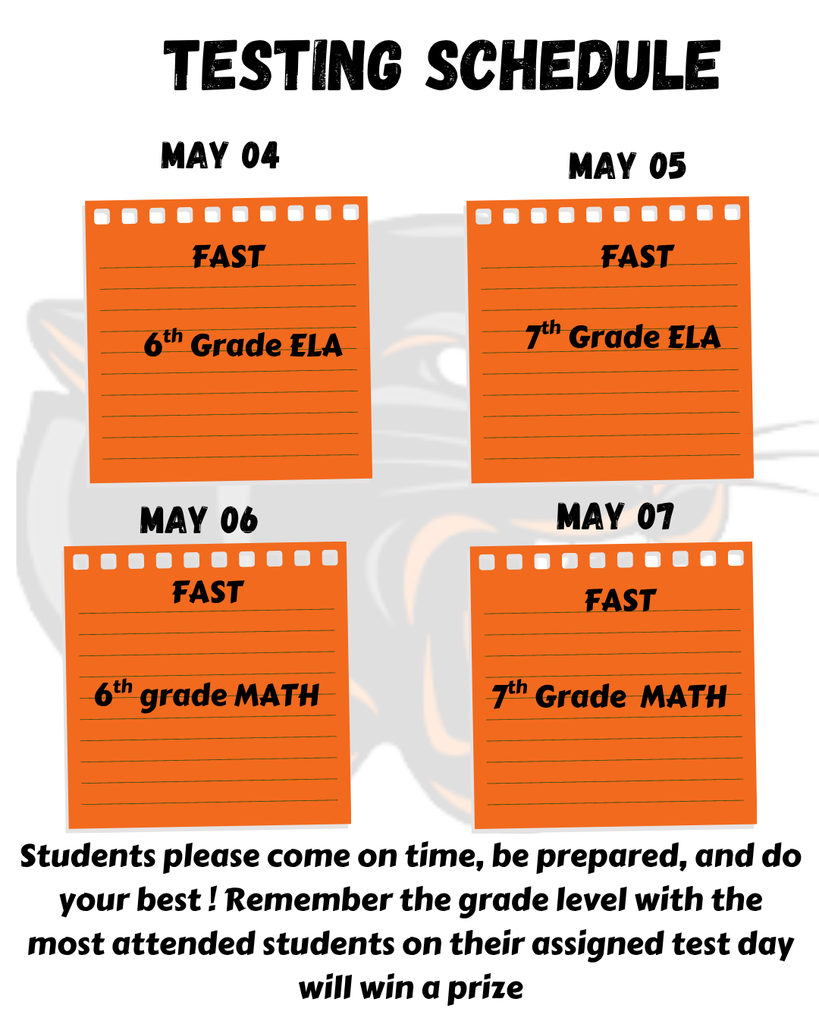 Testing Schedule