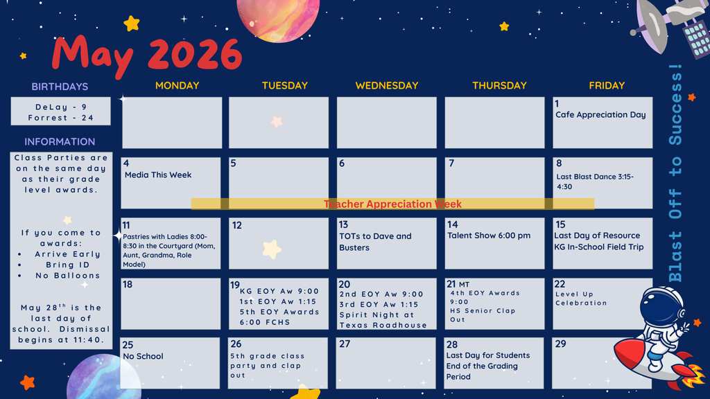 May Calendar