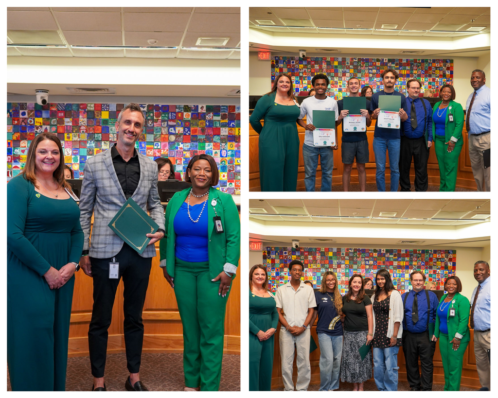 Mental Health PSA 1st, 2nd, and 3rd place winners at May School Board meeting