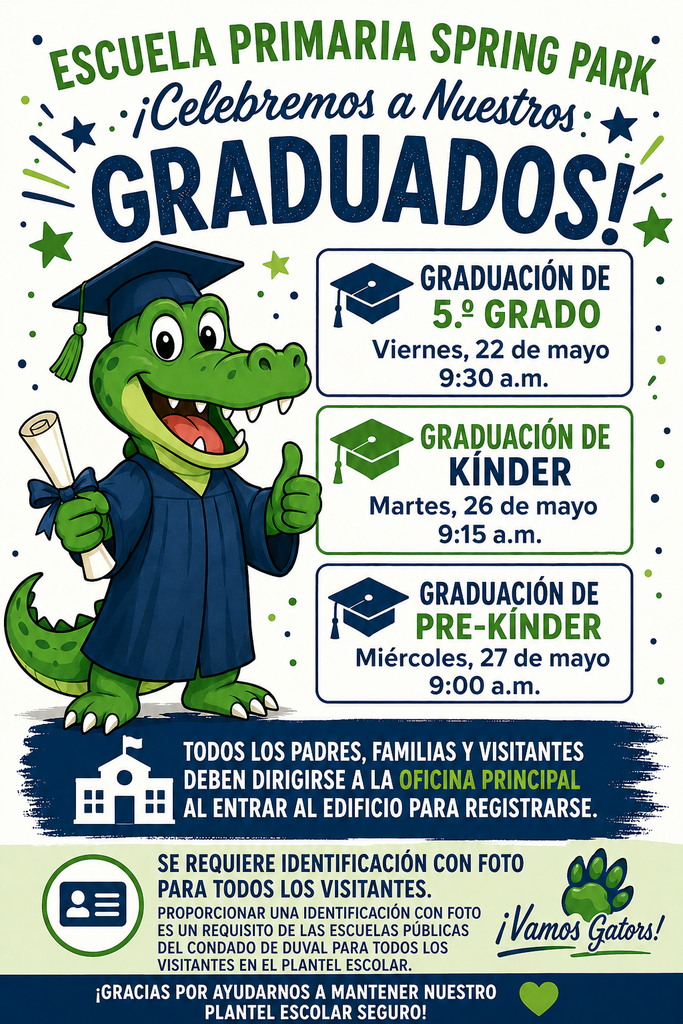 SPE Graduation Dates/Times (Spanish Flyer)