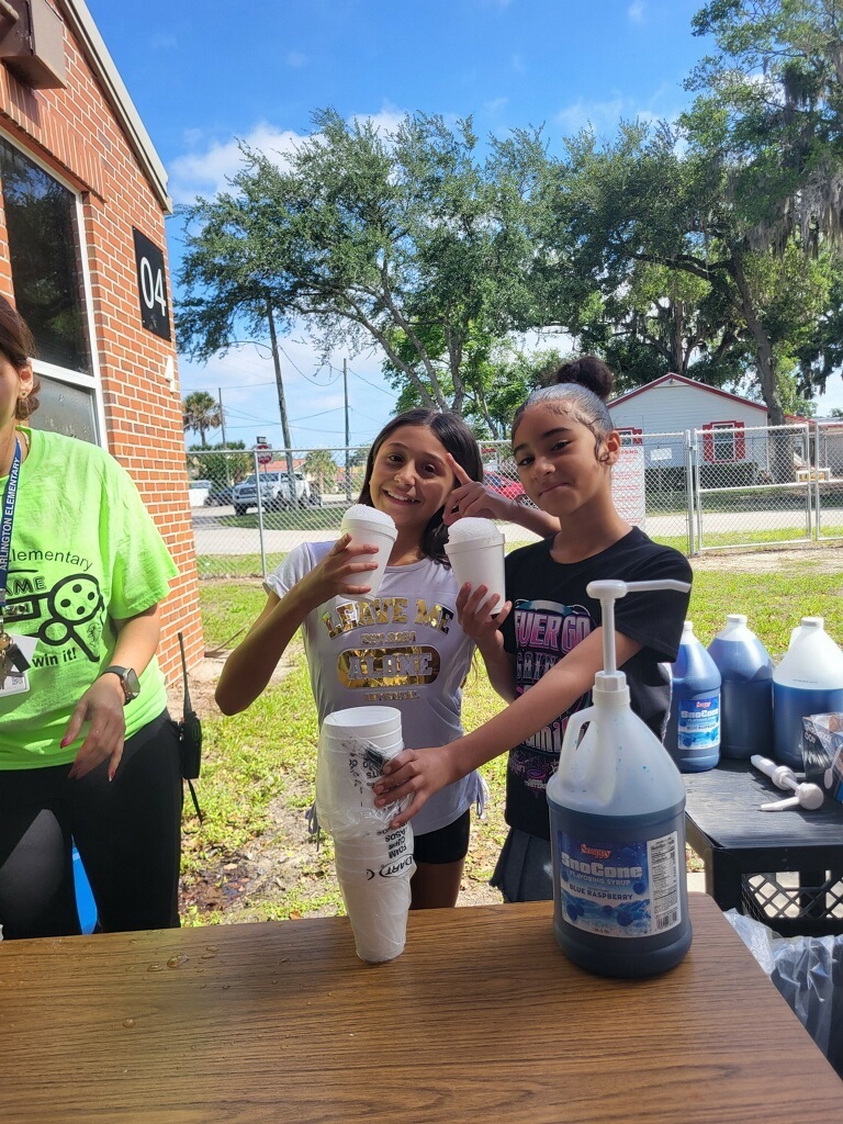 students making snowcones