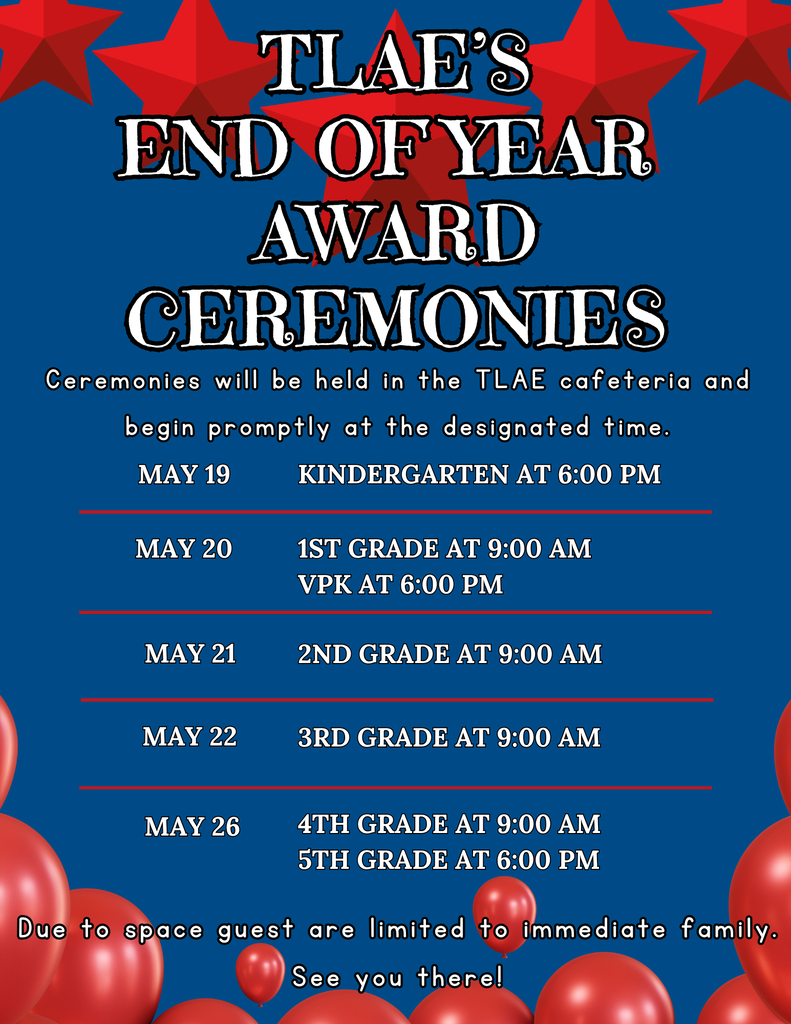 Award Ceremony Schedule