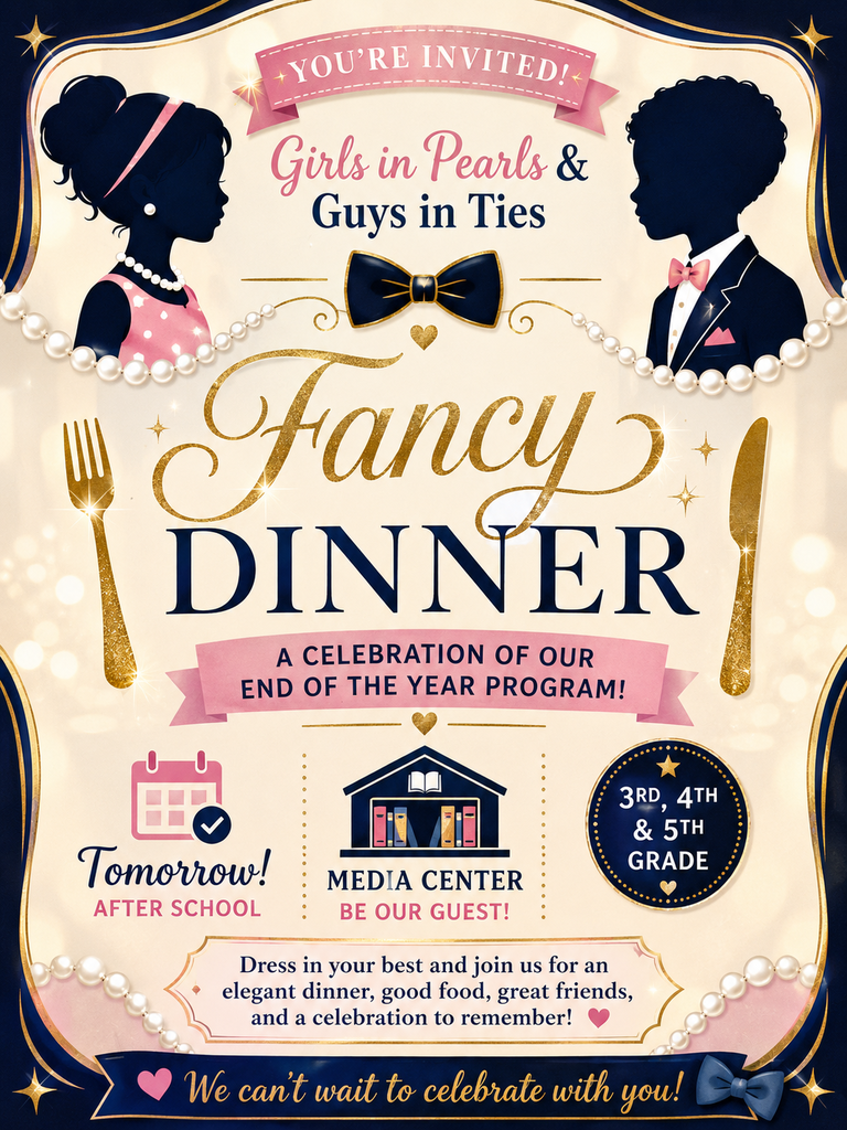 Girl's in Pearls & Guys in Ties Dinner Today!