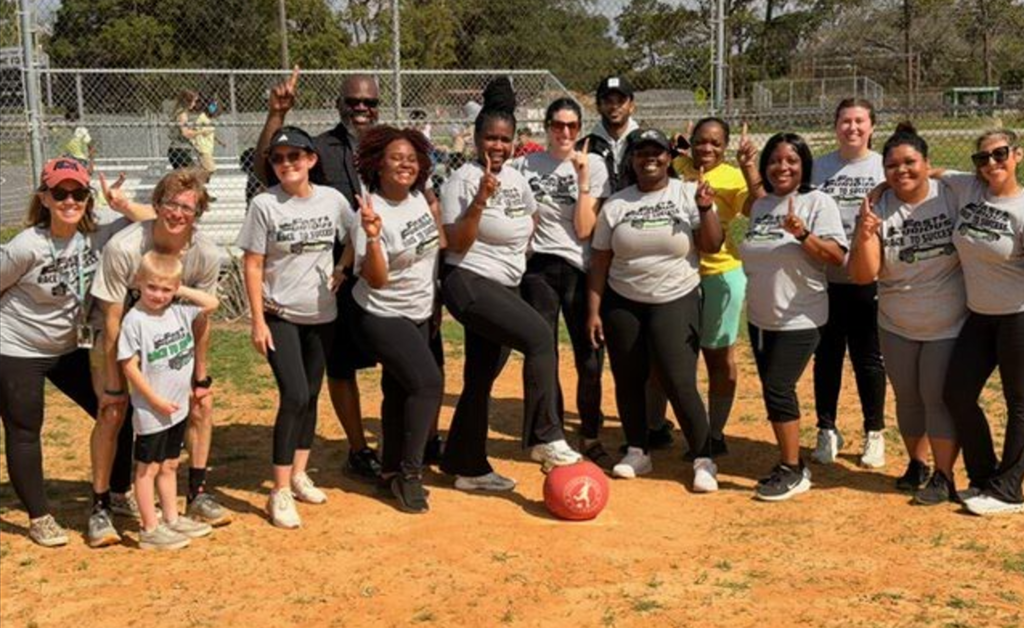 FCE Staff victory photo with today's kickball