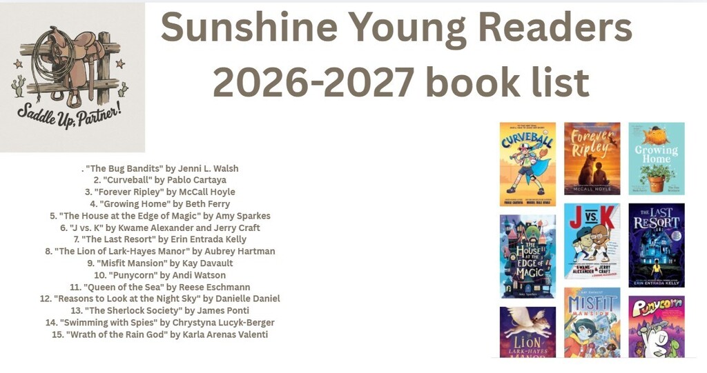SSYR  3-5 book list 2026-2027 school year