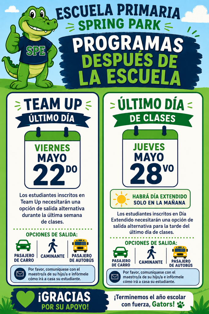 After School Programs - Spanish Flyer