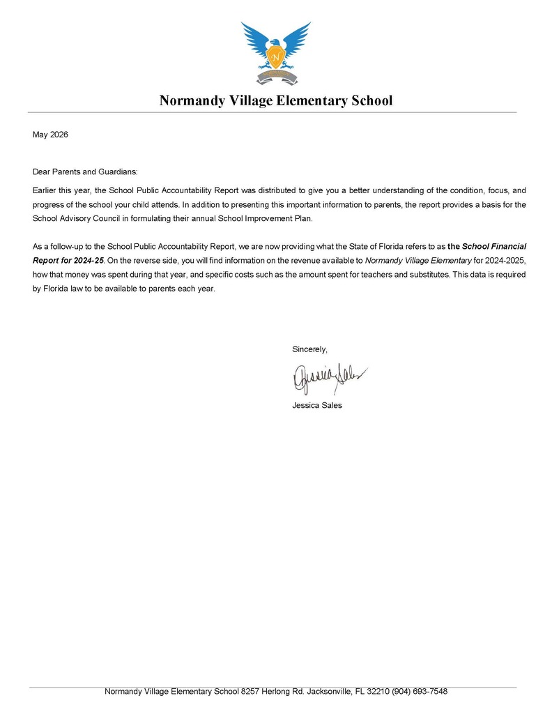 Financial Report memo